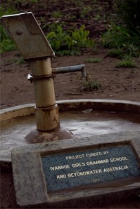A deep bore well about an hours' drive from Kitgum