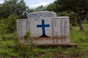 One of the many memorials around Northern Uganda