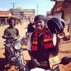 Our boda drivers in Uganda