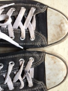 Always have a good pair of sneakers for the long walk ahead