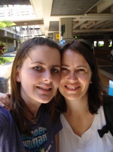 Mum and I Skype each week and we message each other all the time.