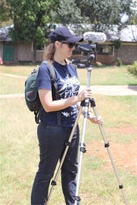 Lizzie in filming mode