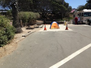 This might be us, the tent not the motorhome.