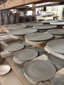 Plates drying, takes 2-3 weeks.