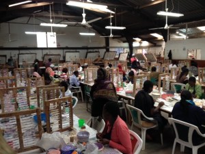 Where the painting takes place.