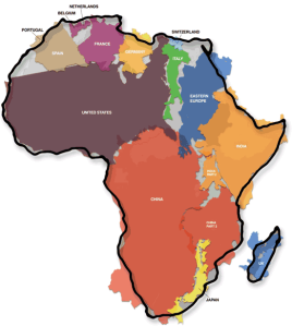 Africa is huge.