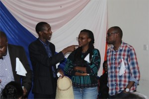 Joy's sister and cousin pledging money.