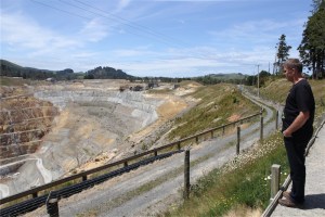 On our way around NZ we stopped in Waihi where Pete's family came from. This is the area being mined.