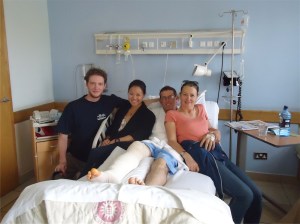 Pete was flown to Nairobi to receive top class medical care.