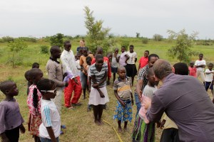 Teaching the kids 'River/Bank'.