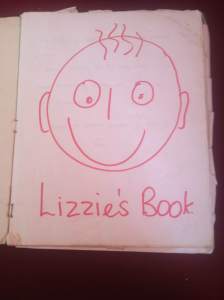 Here is Lizzies first speech therapy workbook.